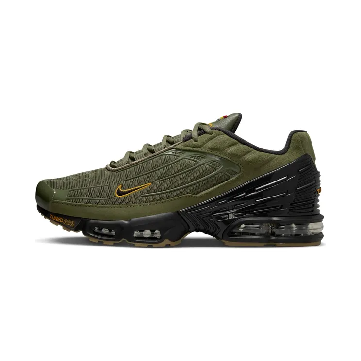 Nike Air Max Plus 3 “Medium Olive / University Gold / Gum Light Brown / Black” (DZ4502-200)
