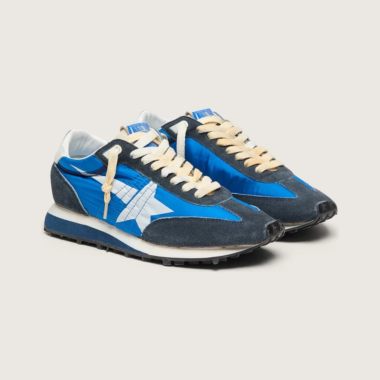 Golden Goose Men’S Marathon With Blue Nylon Upper And White Star (GMF00683.F005463.50738) (2)