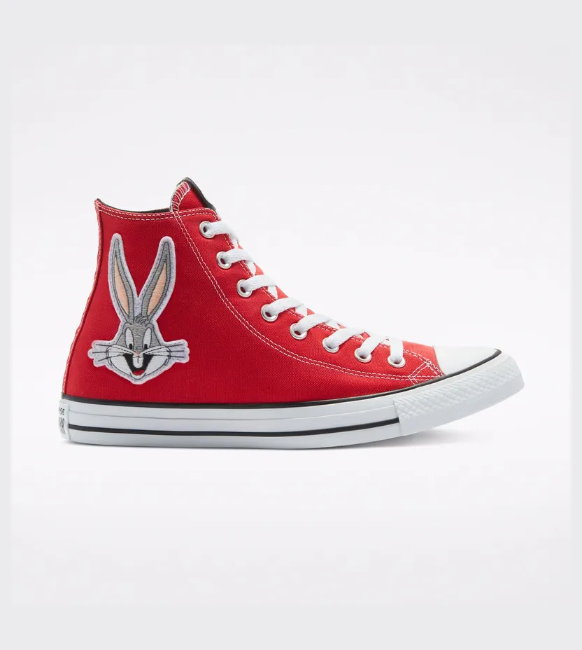 Converse Looney Tunes x Chuck Taylor All Star High ’80th Anniversary – Bugs Bunny Patch’ Red/White/Black (169224C)