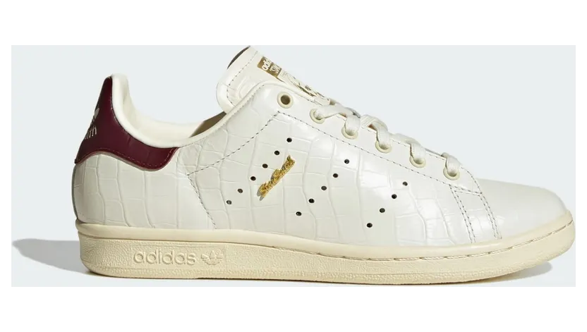 Adidas STAN SMITH 80s Off White / Off White / Maroon (LA1696)