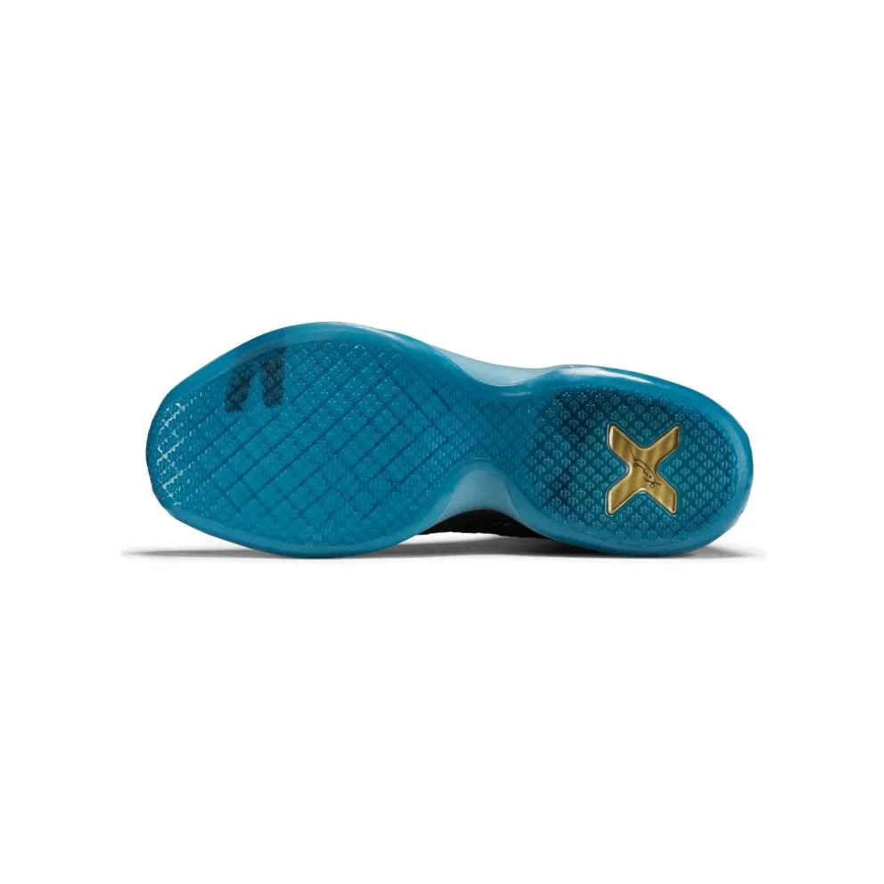 Nike Kobe 10 Elite Commander Black/Metallic Silver-Blue Lagoon-Volt (718763-004)