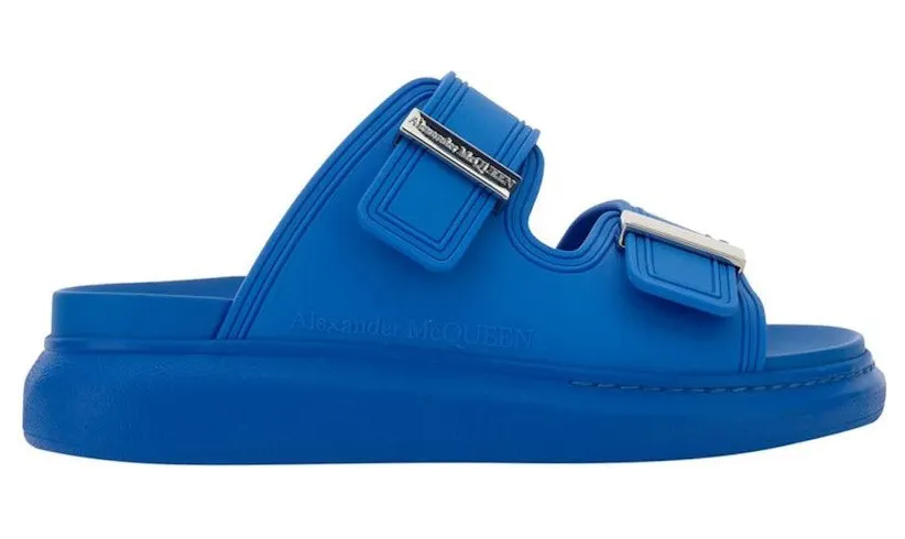 Alexander McQueen Hybrid Double Buckle Sandal Blue (658063W4Q514297)