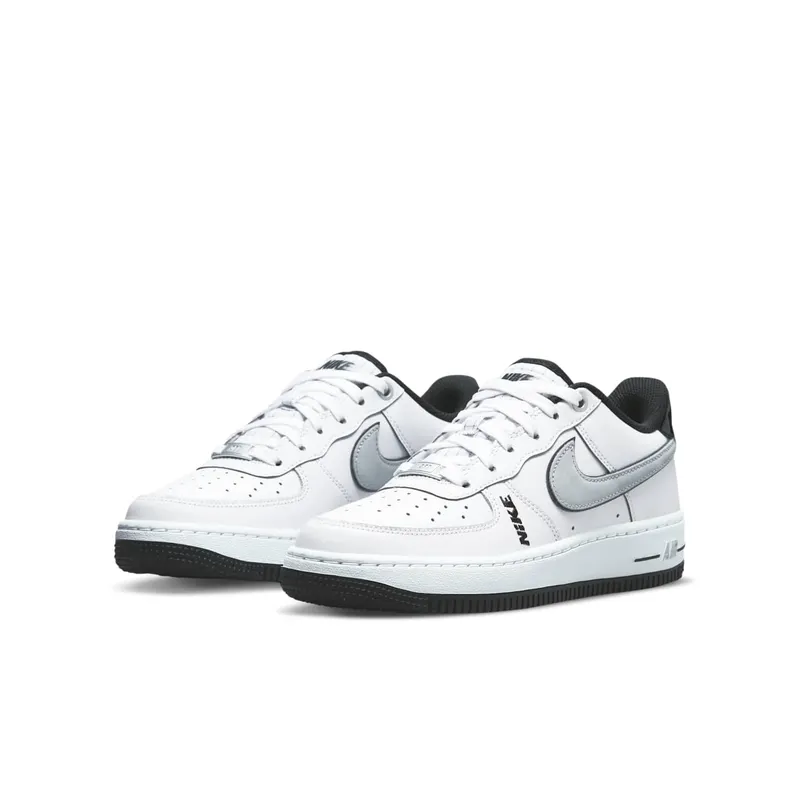 Nike Air Force 1 Low LV8 White Wolf Grey Black (GS) (DO3809-101)