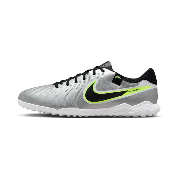 Nike Tiempo Legend 10 Academy TF “Metallic Silver / Volt / Black” (DV4342-001)