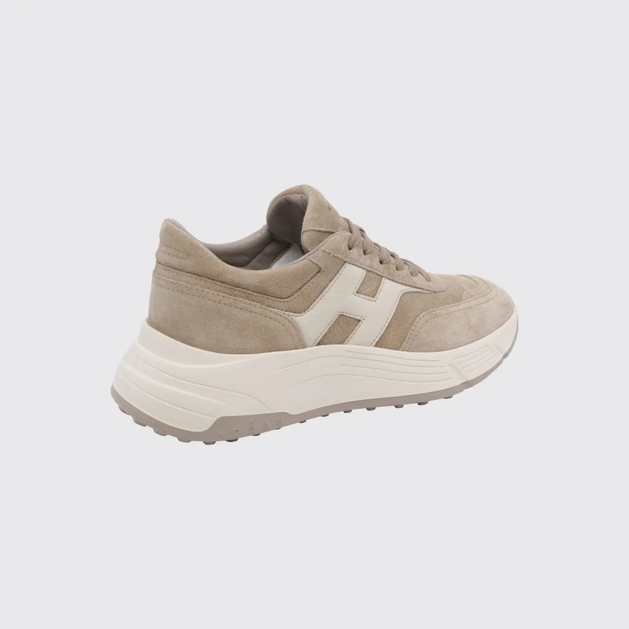 Hogan H669 Sneakers in Calfskin and Suede with Chunky Sole Beige (HXW6690FR30U5W0RZL) (2)