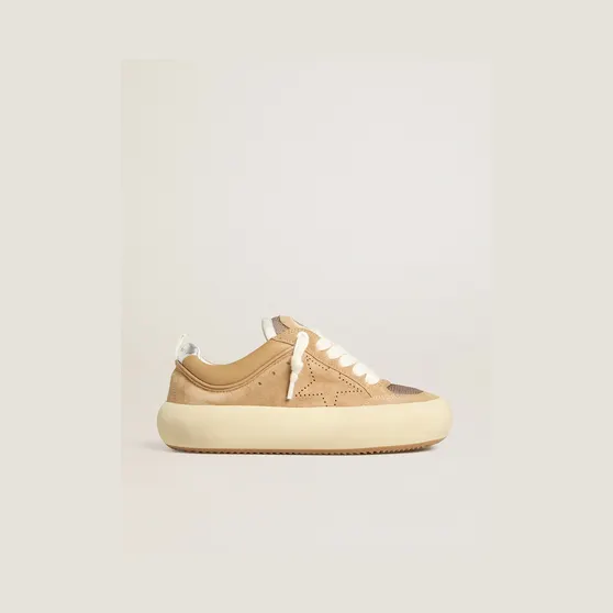 Golden Goose Space-Star Cube In Tobacco Suede With Perforated Star (GWF00807.F007092.15331)