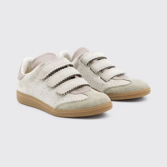 Isabel Marant Beth Suede Calfskin Low-Top Sneakers with Rear Logo Grey (23PBK0013FAA1E22S50TA)