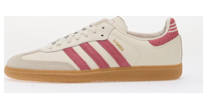 adidas Originals Shoes adidas Samba OG Kids Cloud White/ Dual Magenta/ Gum 3 5 (KJ0686)