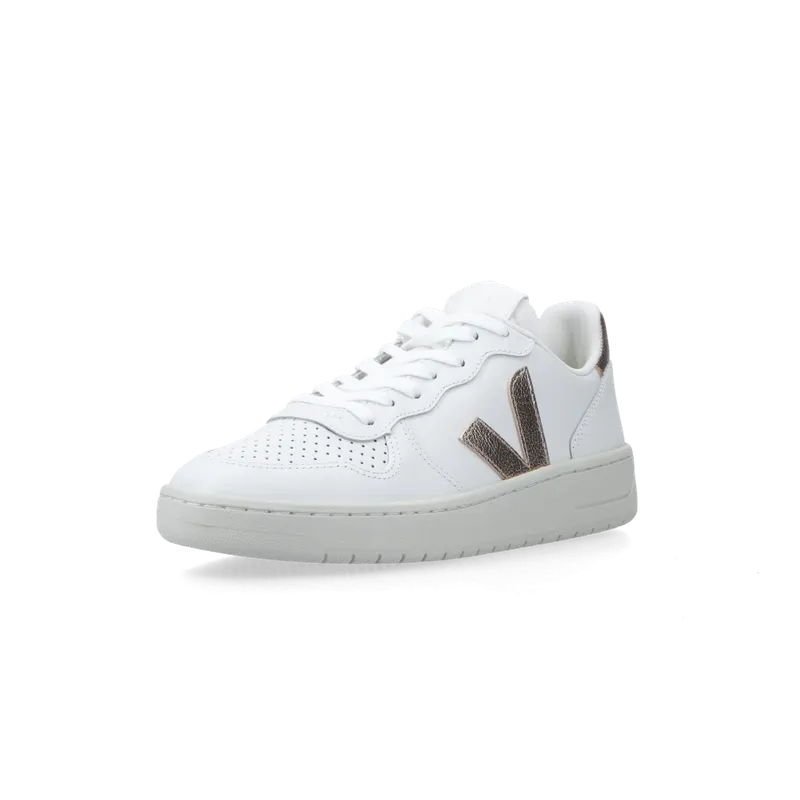 VEJA V-10 Prime Leather (White / gold) – VI0220737