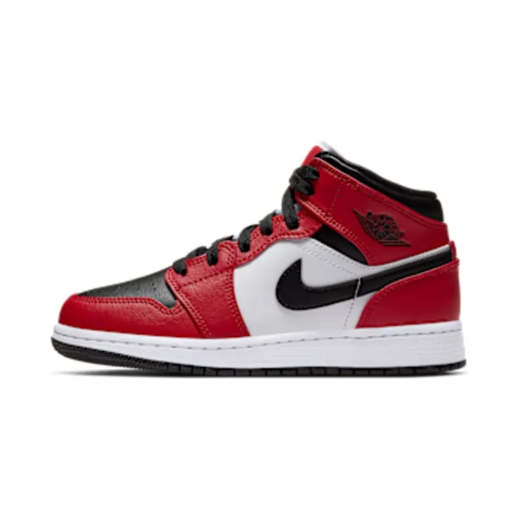 Air Jordan 1 Mid GS Chicago Black Toe – “Black / Gym Red / White” (554725-069)