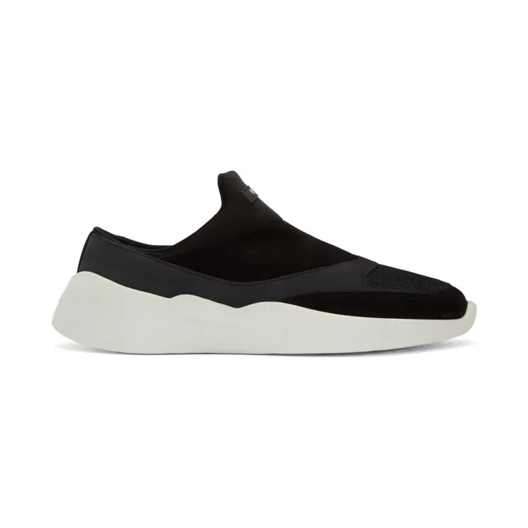 Essentials Black Laceless Backless Sneakers (ES03W19U-SRLEFABACK)