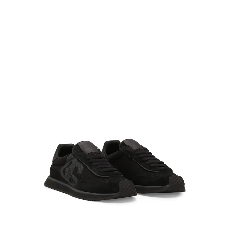 Dolce & Gabbana Mixed-material DG Cushion “Black” (CS2288 A5355 8B956)