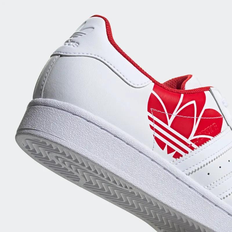 adidas Superstar Cloud White / Cloud White / Scarlet (FY2828)