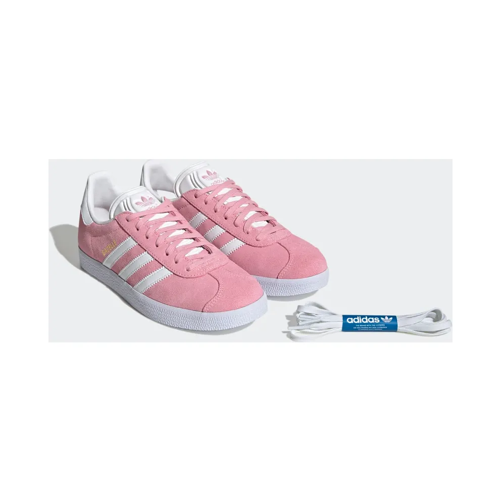 Adidas Gazelle Cloud White / Pink Glow / Gold Metallic (HQ4412)
