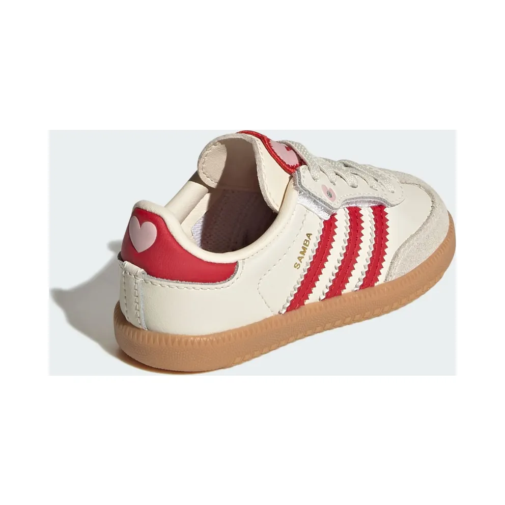 Adidas SAMBA OG COMFORT CLOSURE Shoes MET ELASTISCHE VETERS Cream White / Better Scarlet / Gum (KI6682)
