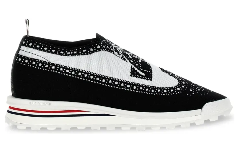 Thom Browne Tech Runner Sneakers mit Budapestermuster – Schwarz (MFD262AE0648)