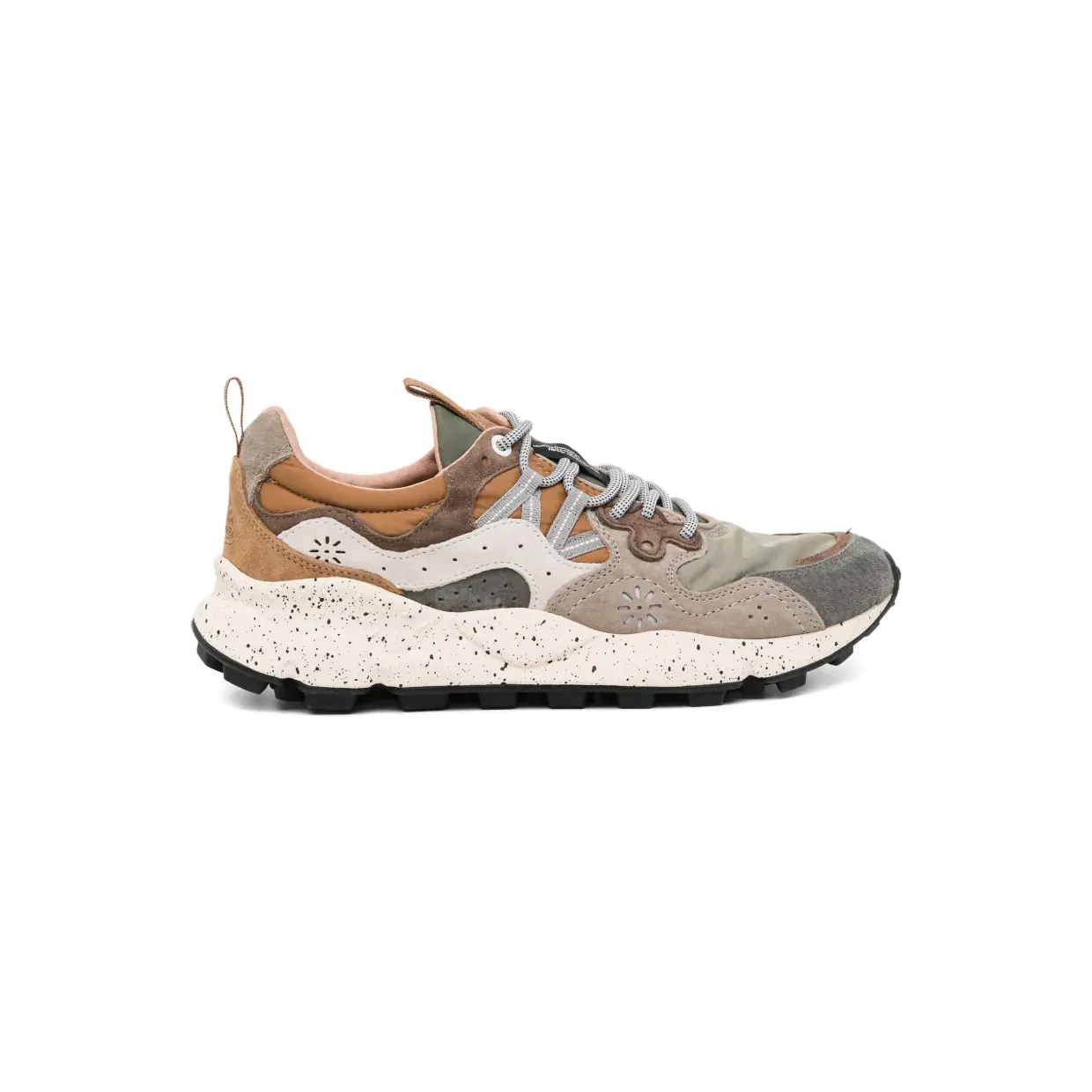 FLOWER MOUNTAIN Sneakers met gespikkelde zool en vlakken – Beige (FM63568)