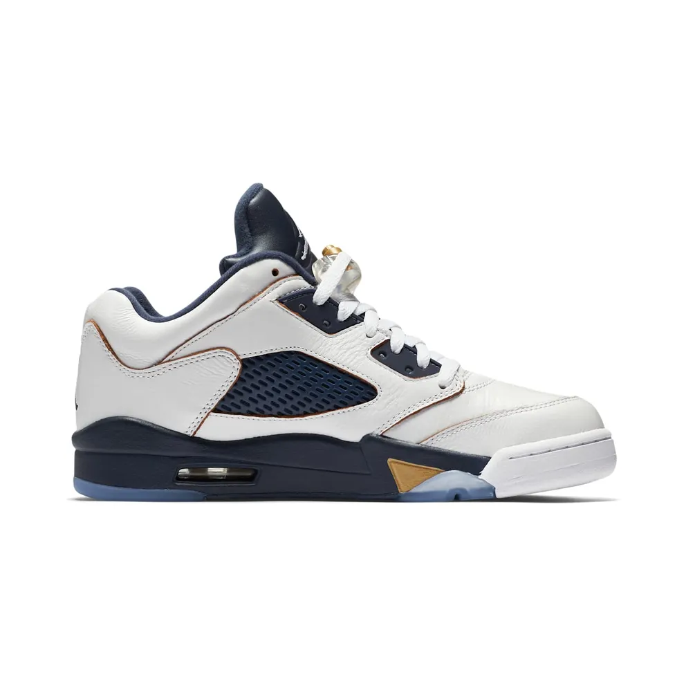 Jordan 5 Retro Low Dunk From Above White/Metallic Gold Star – Midnight Navy (819171-135)