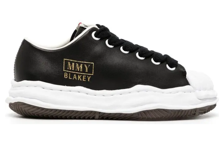 Maison Mihara Yasuhiro Blakey OG Sole Seamless Leather Low Black White (A11FW715)