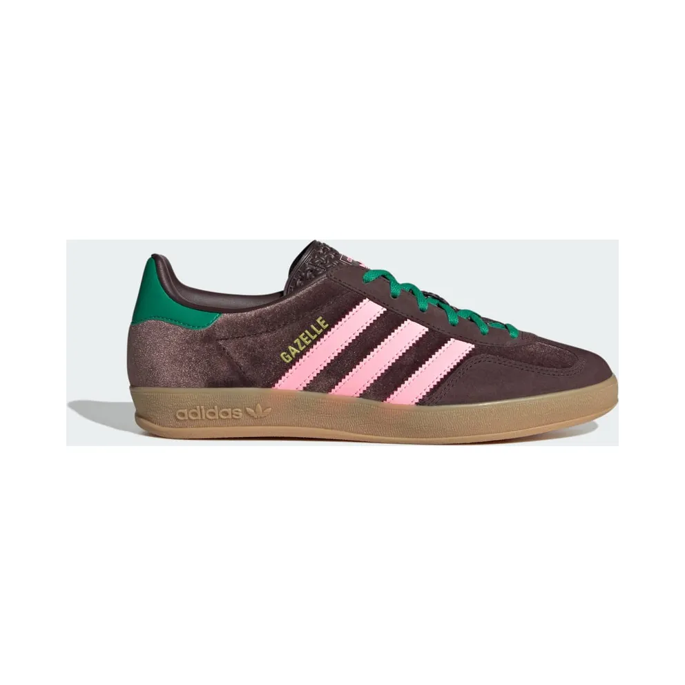 Adidas Gazelle Indoor Dark Brown / Glow Pink / Court Green (JI2714)