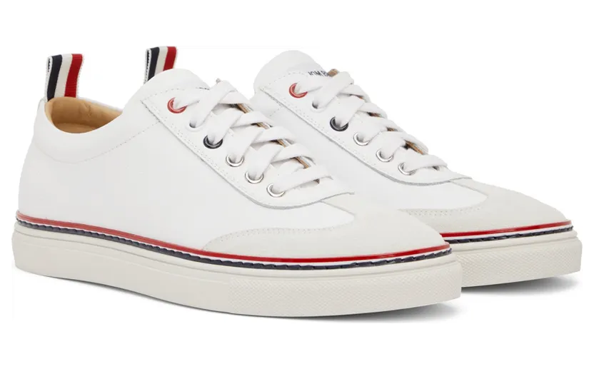 Thom Browne White Calfskin Sneakers (MFD137A-06107) (4)