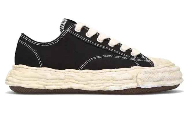 Maison Mihara Yasuhiro Peterson 23 OG Dyed Sole Canvas Low “Black” (A13FW713-BLK) (2)