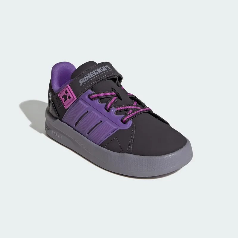 Adidas ADIDAS MINECRAFT LIGHTORAMA COURT Shoes KIDS Aurora Black / Purple Rush / Purple Burst (KI9113)