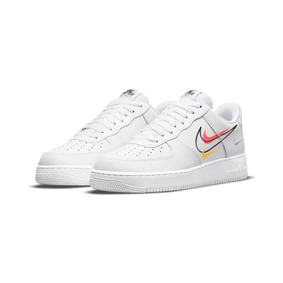 Nike Air Force 1 Low Multi Swoosh White Team Orange (2021) (DM9096-100)