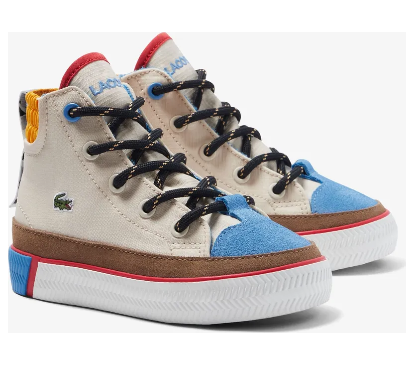 Lacoste Infants’ Lacoste Gripshot Winter Mid Textile Outdoor Shoes – Off White & Yellow Size 21 Weiss (44CUI0005-HT3)