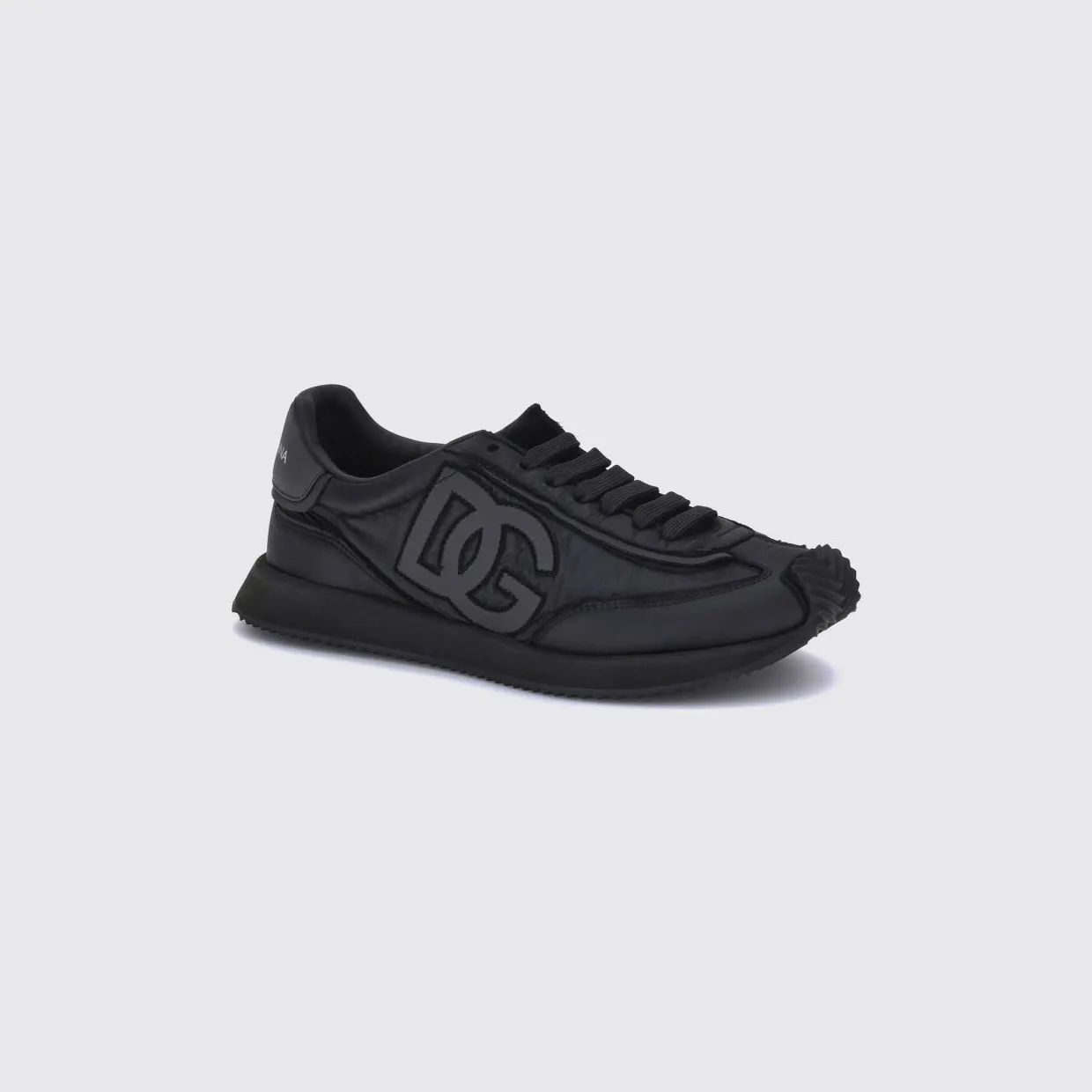 Dolce & Gabbana DG Cushion Nylon and Leather Monogram Sneakers Black (CS2288AF99280999)