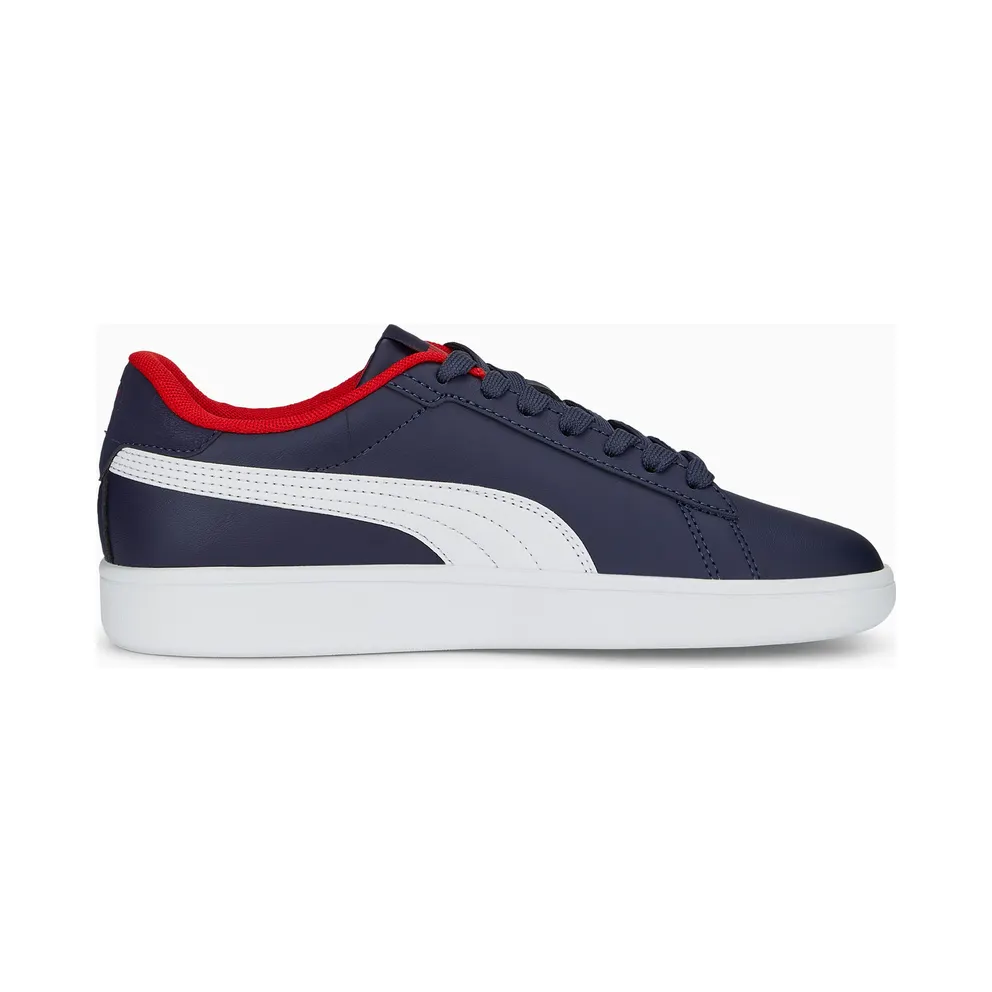 Puma Smash 3.0 Leather Youth White/Blue/Red (392031-04)