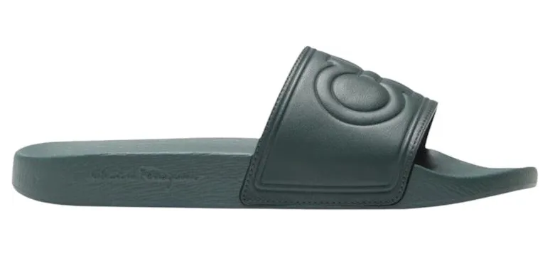 Salvatore Ferragamo Groove 9 Slide Green (743584)