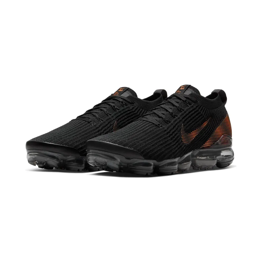 Nike Air VaporMax Flyknit 3 Black Total Orange Dark Smoke Grey (CU1926-001)