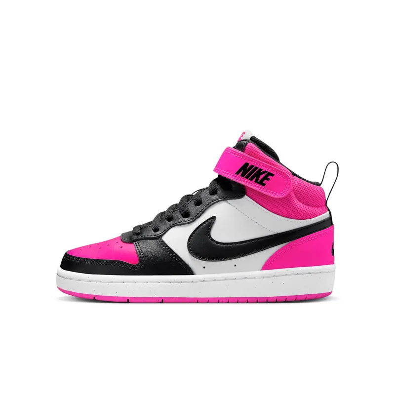 Nike Court Borough Mid 2 White Fierce Pink Black (HV0933-100)