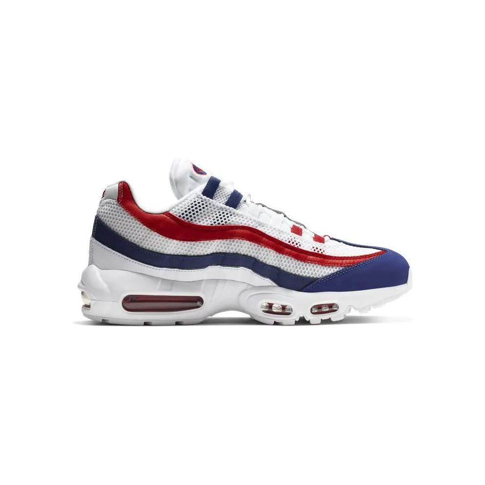 Nike Air Max 95 White Deep Royal Blue Gym Red White/Deep Royal Blue-Gym Red (CJ9926-100)
