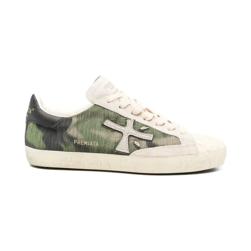 Premiata Sneakers met logo-applicatie – Grün (STEVEND8058)