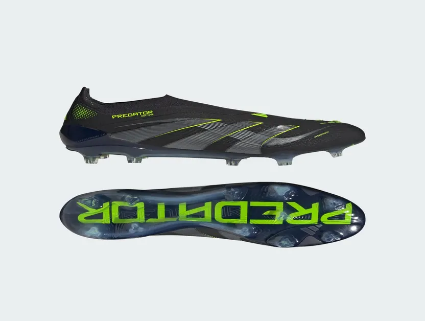 adidas Predator Elite Laceless FG Core Black Carbon Lucid Lemon (JI1078)