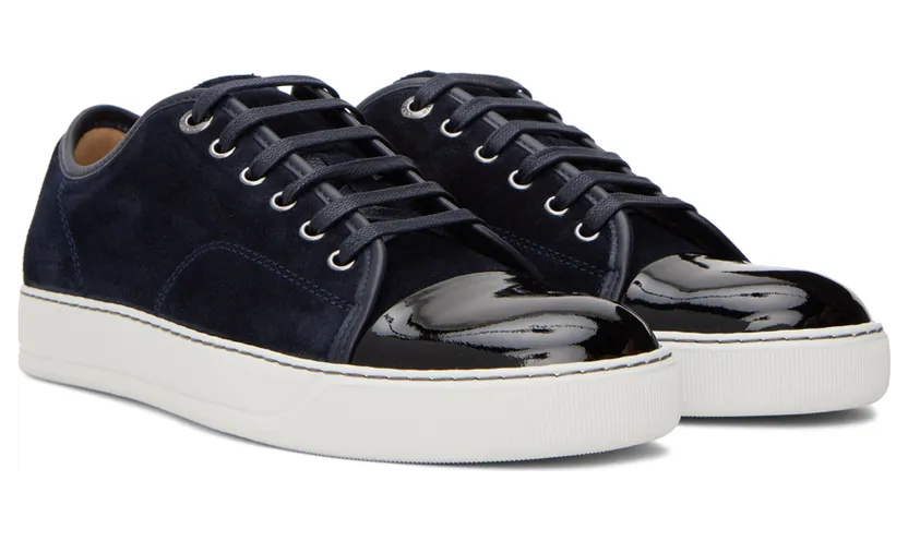 Lanvin Black Suede Patent Toe Sneakers (FM-SKDBB1-VBAL-P15) (4)