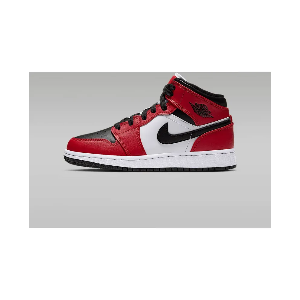 Air Jordan 1 Mid Chicago Black Toe (GS) (2020) (554725-069)