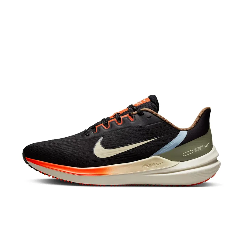 Nike Air Winflo 9 Black Green Safety Orange (DX6040-071)
