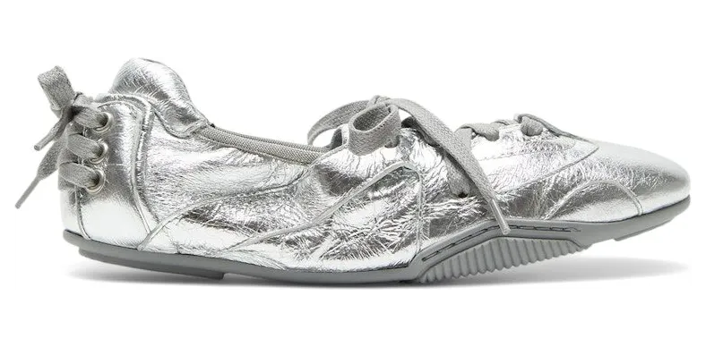 Acne Studios Lace-Up Leather Shoes Silver Grey (FN-WN-SHOE000998 AXA)