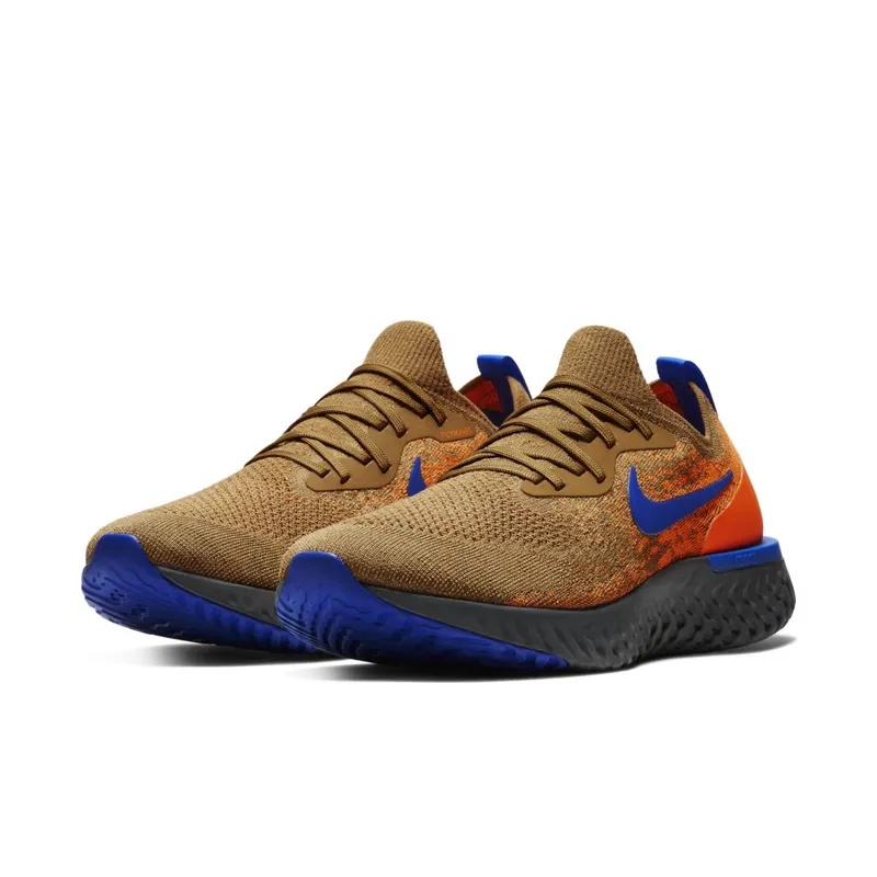 Nike Epic React Flyknit Golden Beige Racer Blue Golden Beige/Racer Blue-Total Orange (AV8068-200)