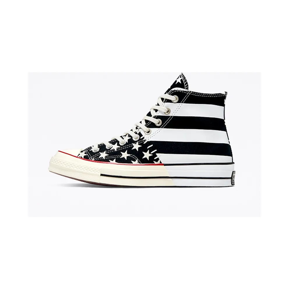 Converse Chuck 70 Archive Restructured Hi American Flag Black White Black/White-Egret (166425C)