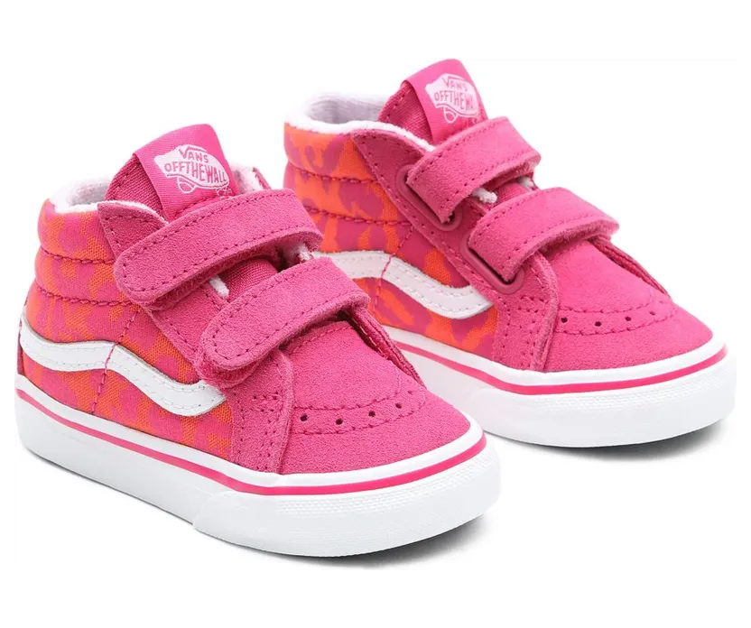 VANS Neon Animal Sk8-mid Reissue V Peuterschoenen Roze (VN0A5DXD34L)