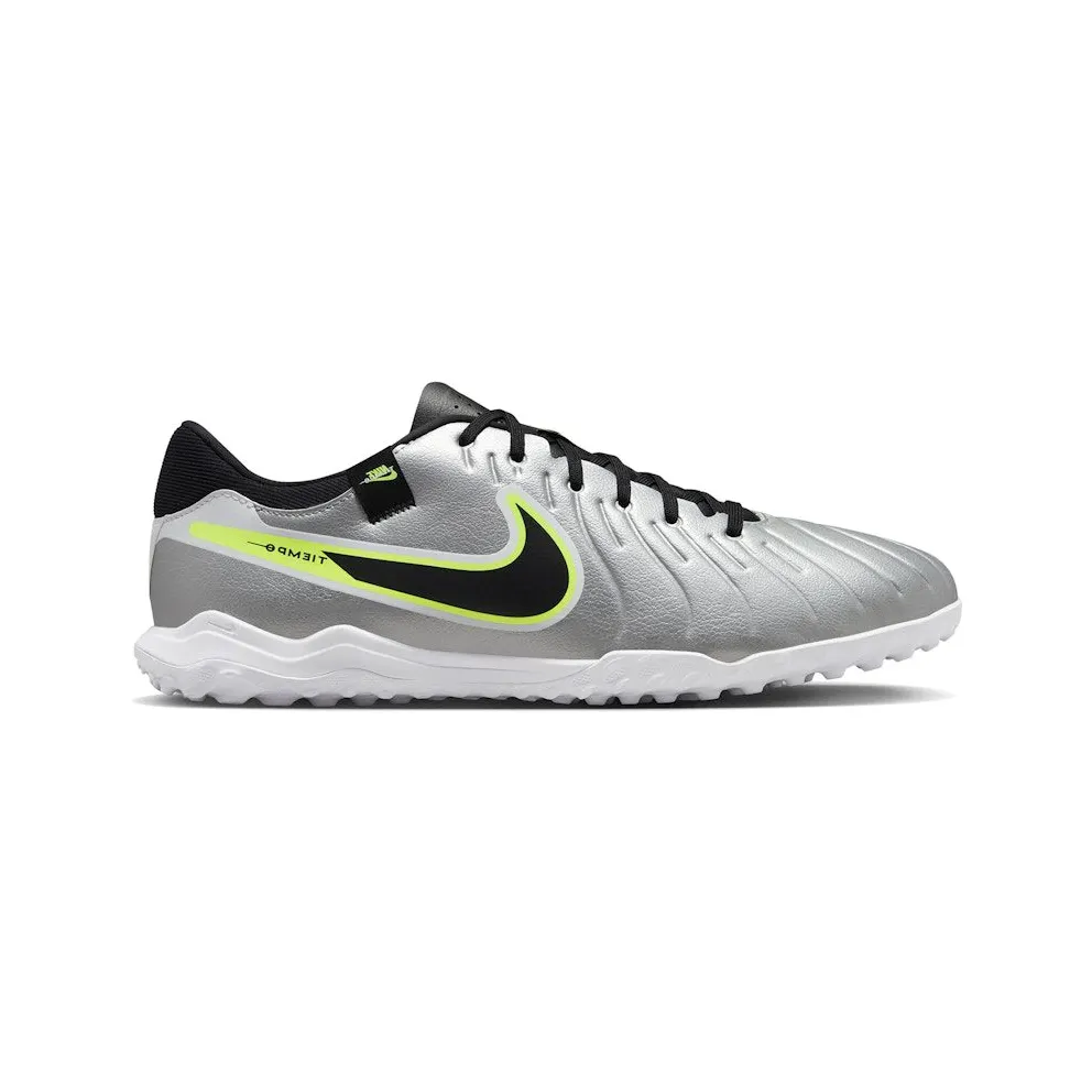 Nike Tiempo Legend 10 Academy TF Metallic Silver Volt Black (DV4342-001)