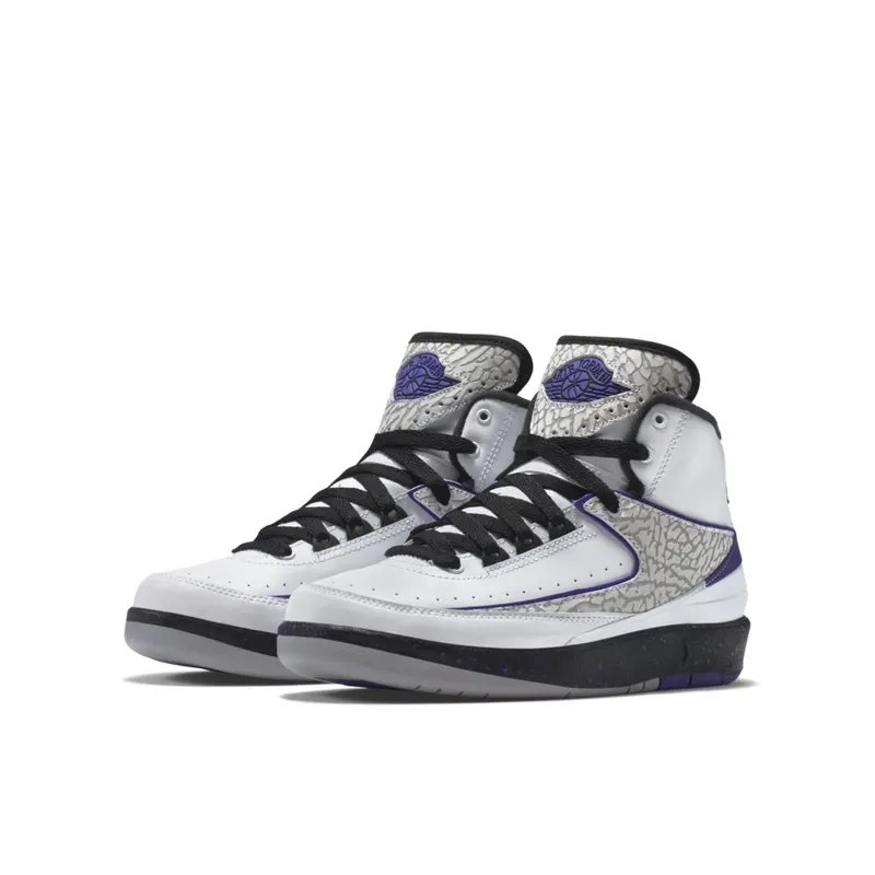 Jordan 2 Retro Dark Concord (GS) White/Dark Concord-Black Wolf Grey (395718-153)