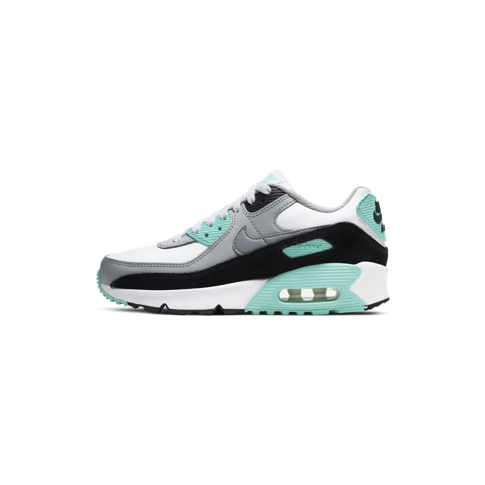 Nike Air Max 90 LTR Particle Grey Teal (GS) WHITE/PARTICLE GREY-LT SMOKE GREY (CD6864-102)