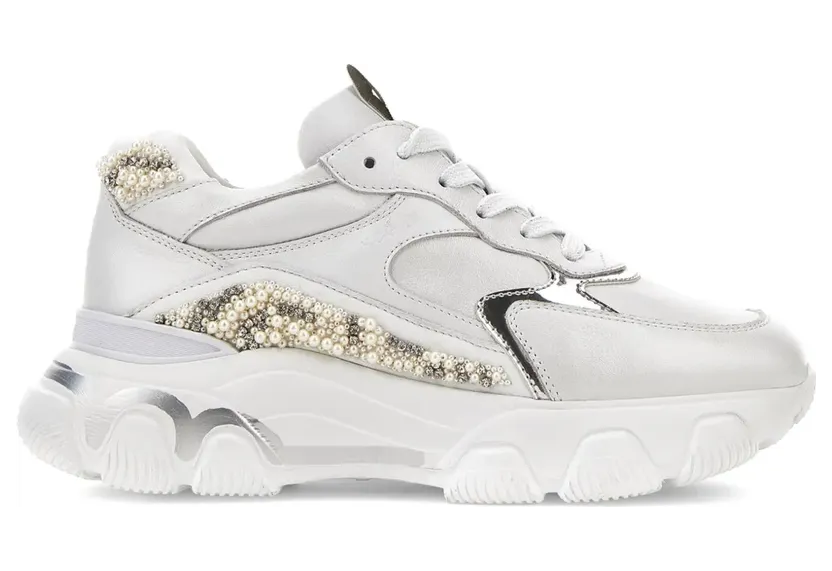 Hogan Hyperactive Sneakers mit Perlenverzierung – Weiß (HVW5490EV60P12)