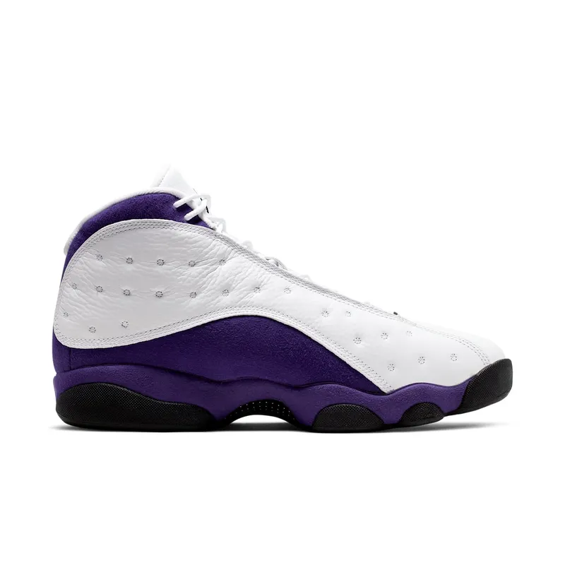 Jordan 13 Retro Lakers White/Black-Court Purple-University Gold (414571-105)