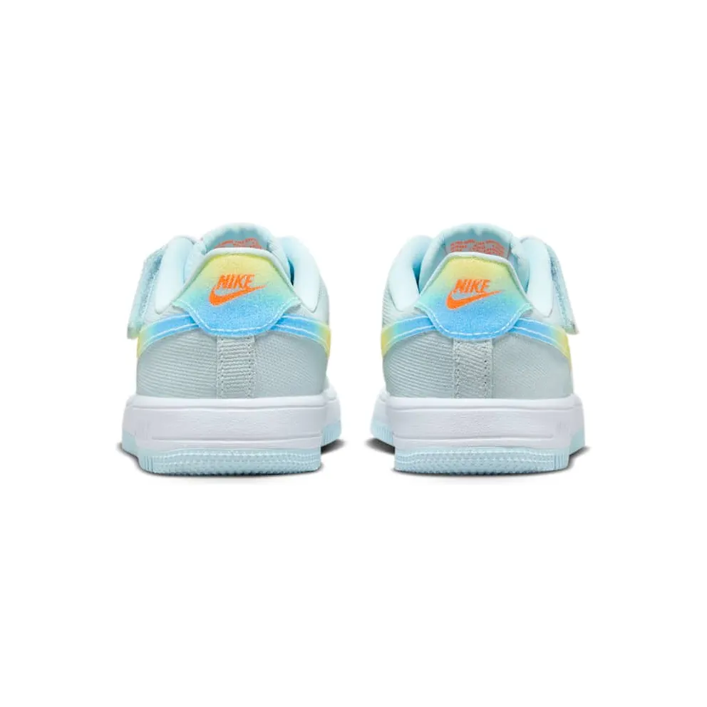 Nike Force 1 Low EasyOn PS “Glacier Blue Light Lemon Twist Aquarius Blue Total Orange” (HF4783-474)